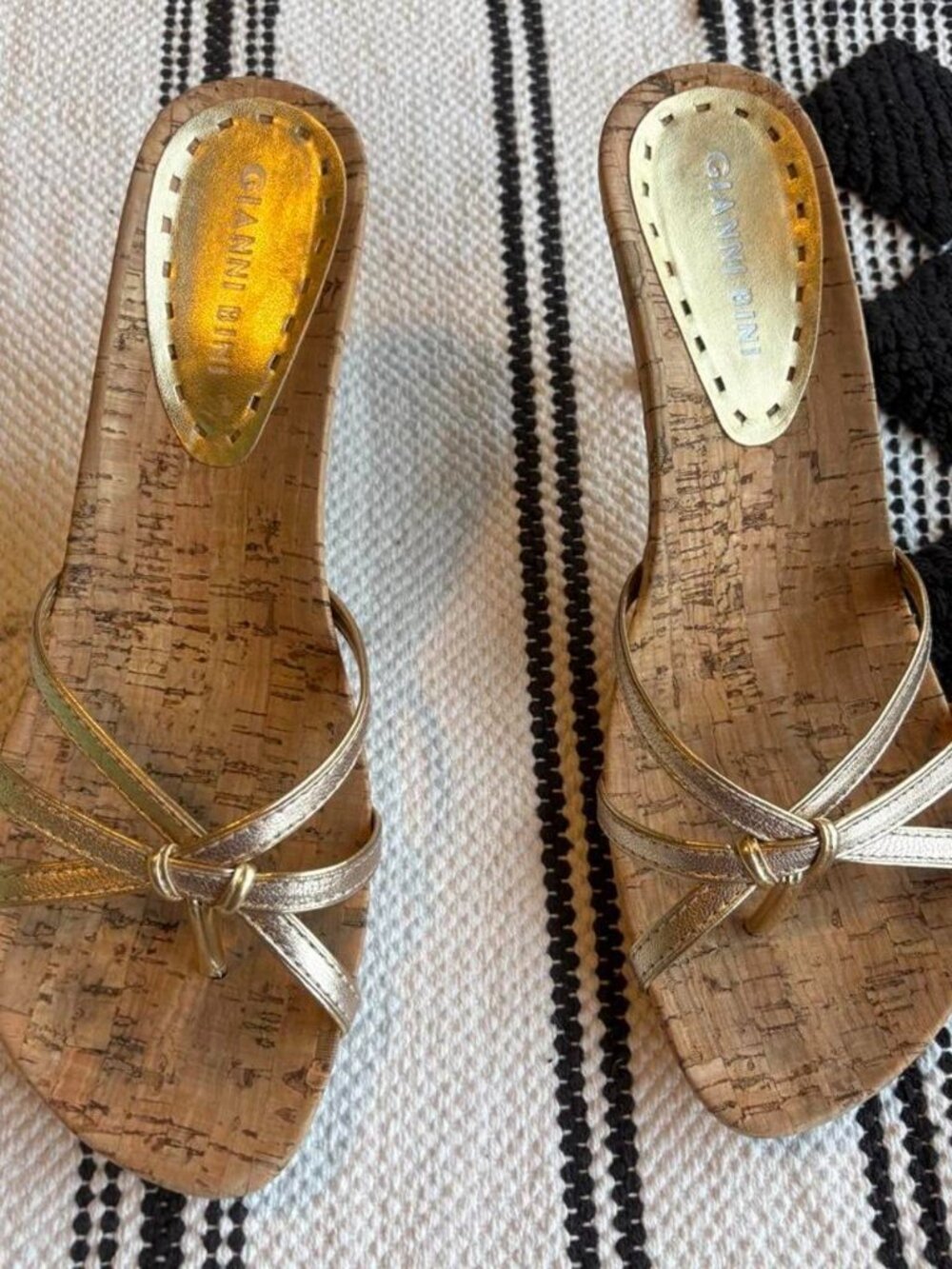 Gianni Bini Women's Gold and Tan Sandals